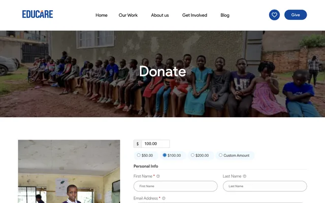 Educare Now: Giving and sponsorship