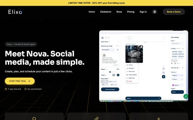 Elixo AI: Nova, the social content agent