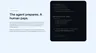 "The agent prepares. A human pays." beside a dark code panel: a PAYMENT_FIELD list of regular expressions (card number, CVV, IBAN, expiry) and an async fill() function that throws a PaymentBoundaryError before writing to a matching field